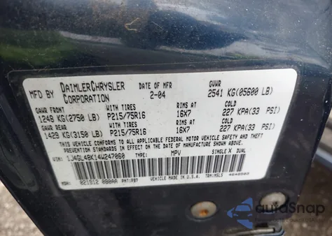 2004 Jeep Liberty Sport from USA, damaged, VIN 1J4GL48K14W247060